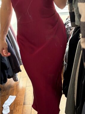 Aritzia Burgundy Midi Dress